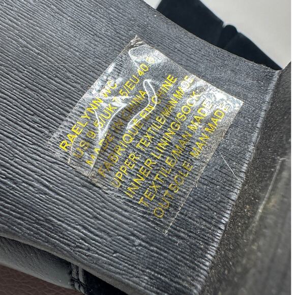 Black Size 9.5 Black Raelynn Faux Suede Buckled Block Heel Knee High Fall Boot - Picture 12 of 14